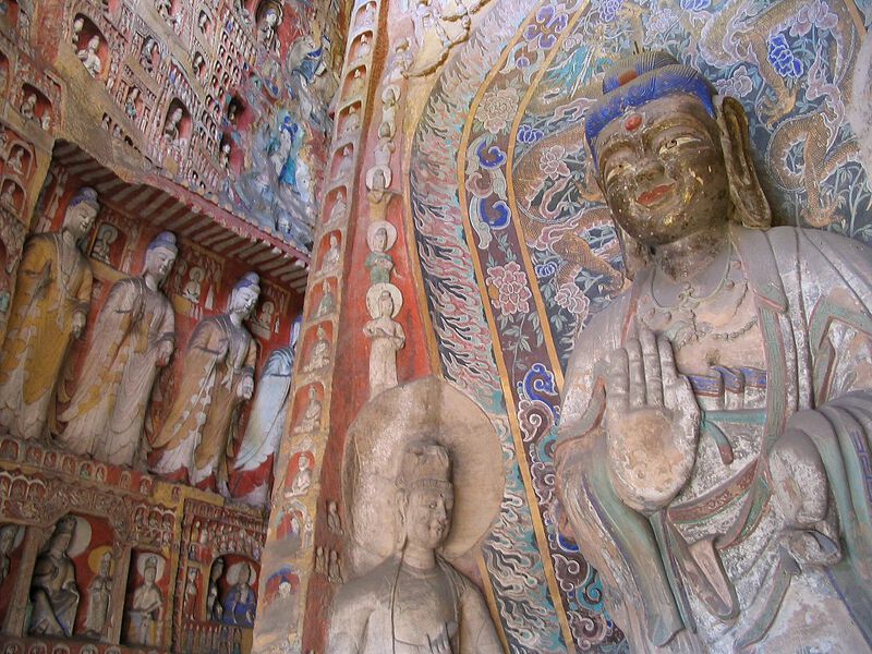 Datei:Side wall statues Yungang.jpg