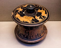 Helios und Selene und Nyx in Quadria, in Biga und zu Pferd