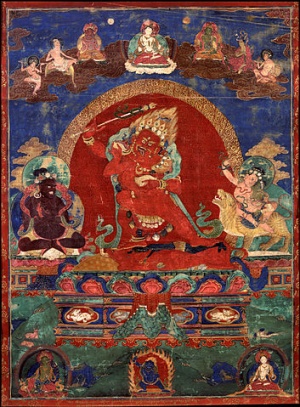 Red Yamari flanked by Virupa and Dombi Heruka.jpg